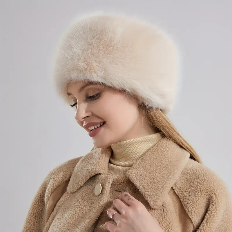 Marigold | Women's Winter Beanie with Fluffy Faux Fur Lining-Metro Lane Plaza