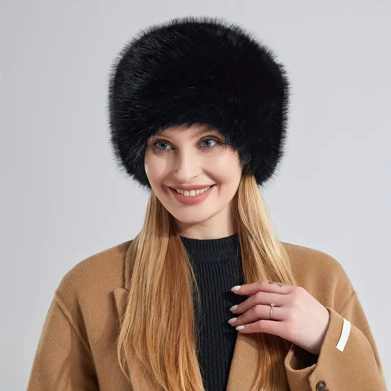 Marigold | Women's Winter Beanie with Fluffy Faux Fur Lining-Metro Lane Plaza