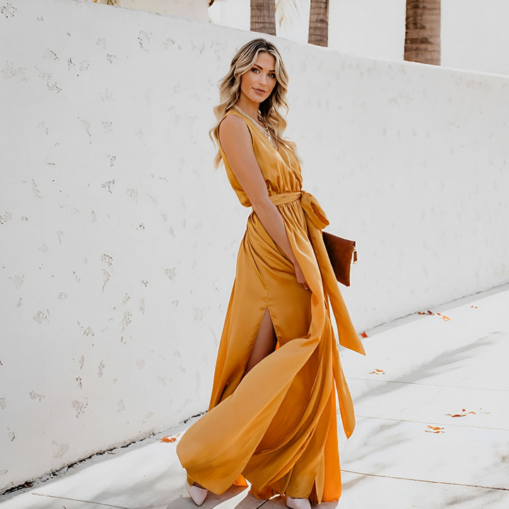 Marissa | Women's Sleeveless A-Line Maxi Dress Alternative-Metro Lane Plaza