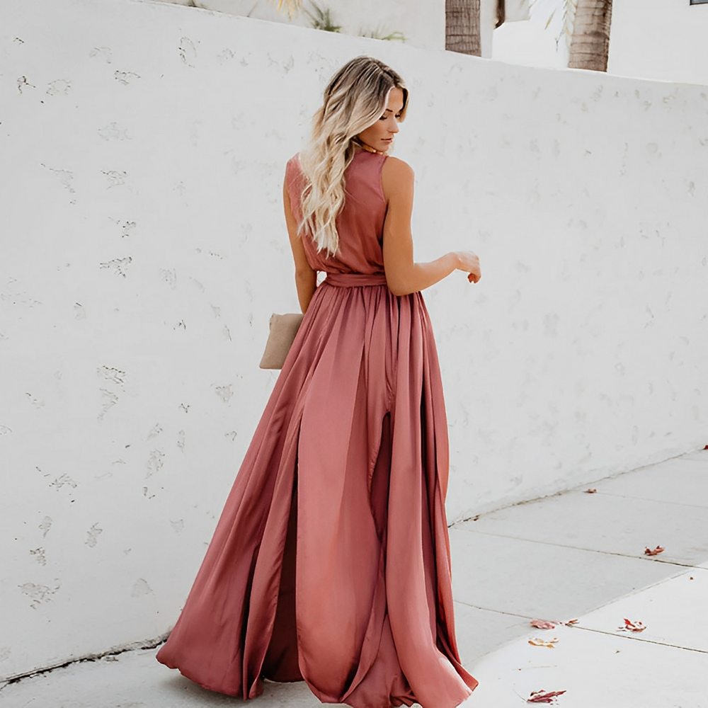 Marissa | Women's Sleeveless A-Line Maxi Dress Alternative-Metro Lane Plaza