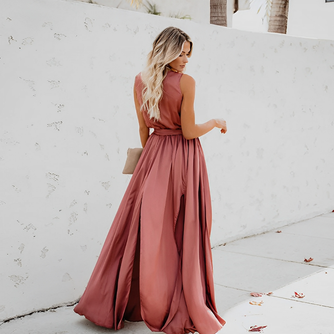 Marissa | Women's Sleeveless A-Line Maxi Dress Alternative-Metro Lane Plaza