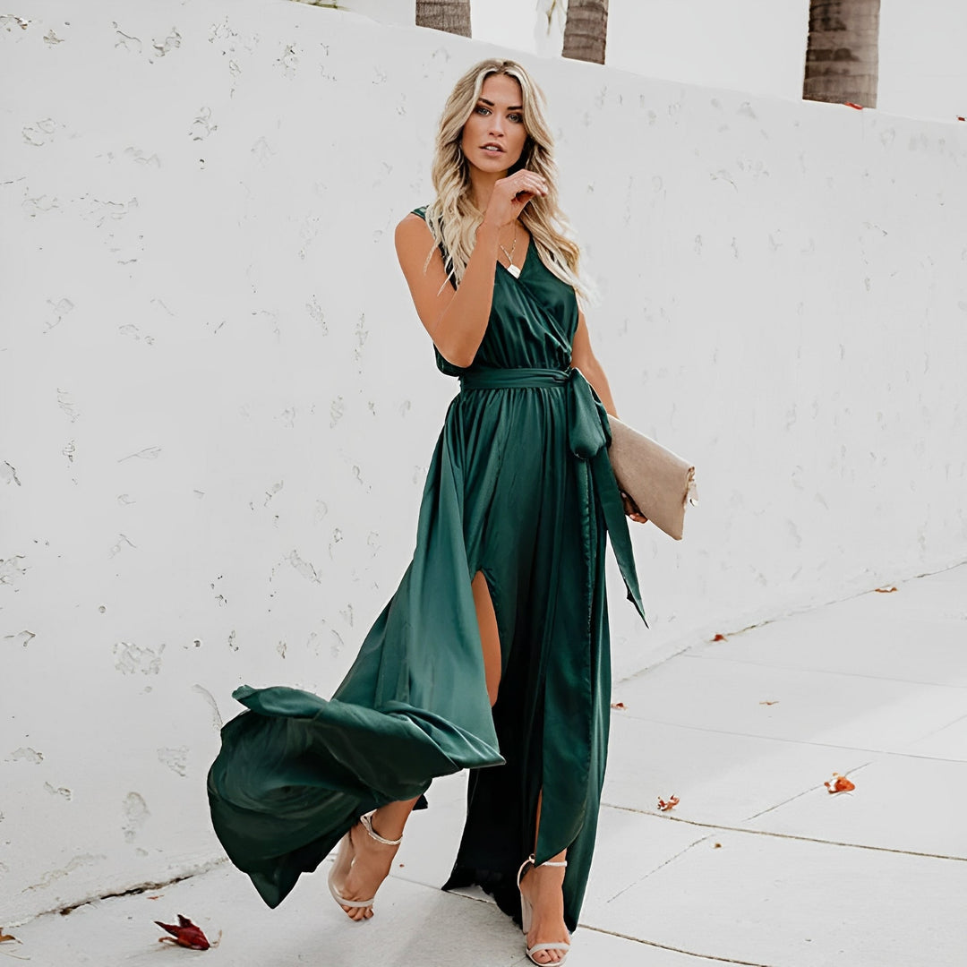 Marissa | Women's Sleeveless A-Line Maxi Dress Alternative-Metro Lane Plaza