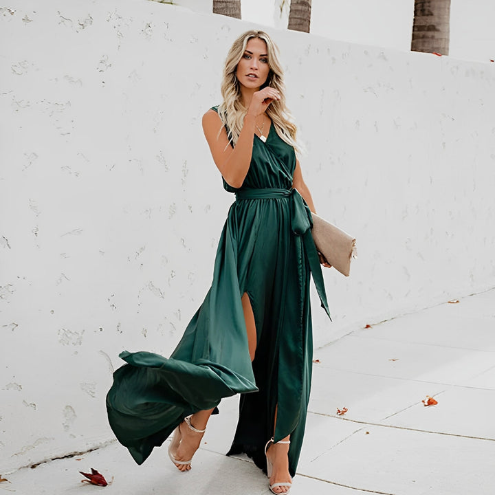 Marissa | Women's Sleeveless A-Line Maxi Dress Alternative-Metro Lane Plaza
