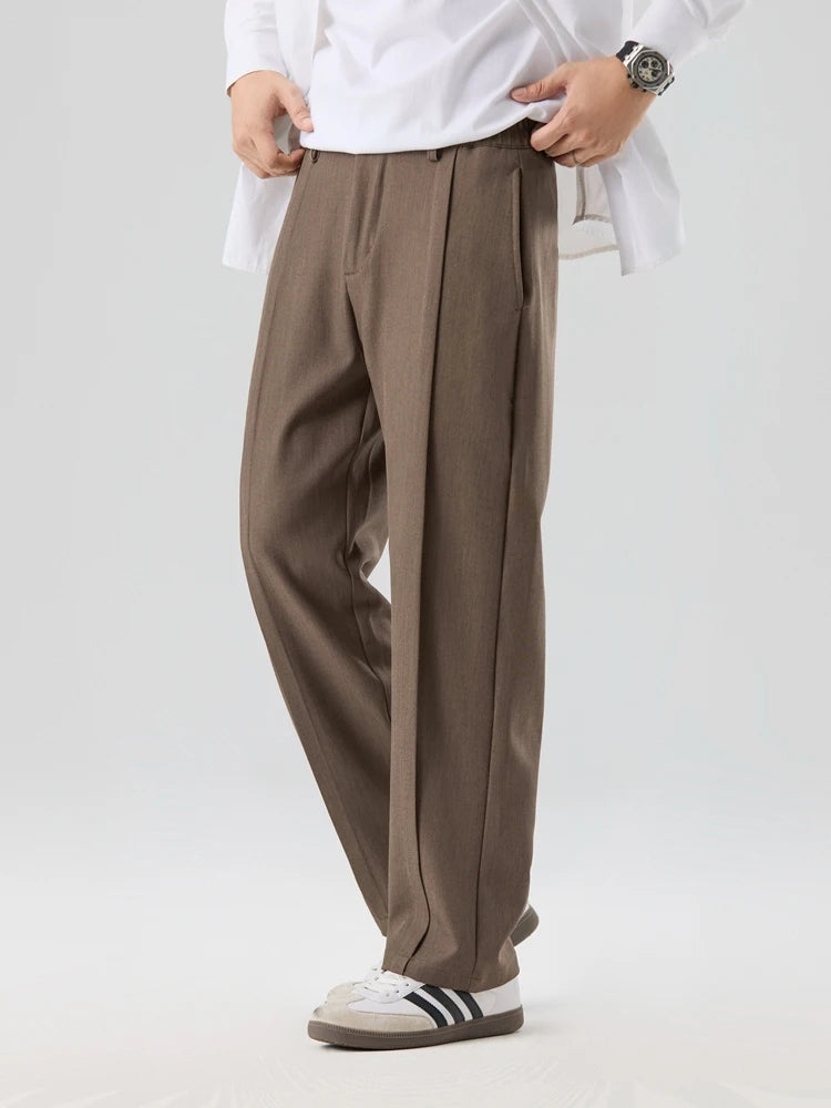 Mark | Men's Pleated Straight Leg Trousers