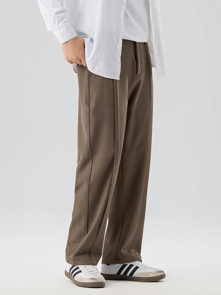 Mark | Men's Pleated Straight Leg Trousers