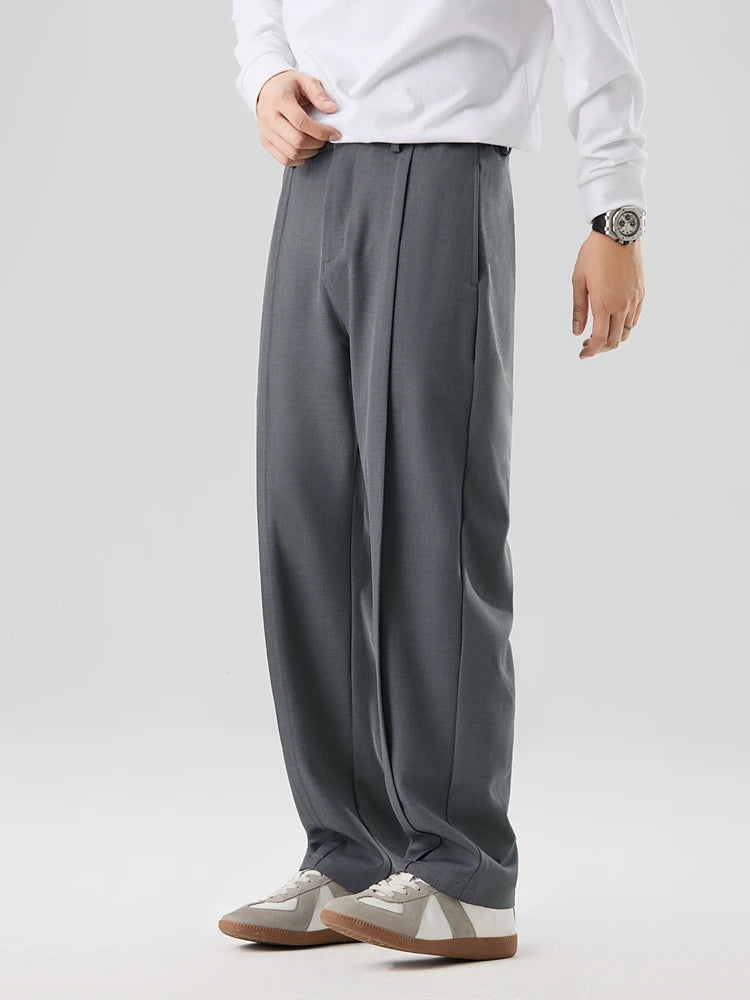 Mark | Men's Pleated Straight Leg Trousers