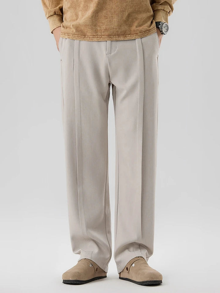 Mark | Men's Pleated Straight Leg Trousers