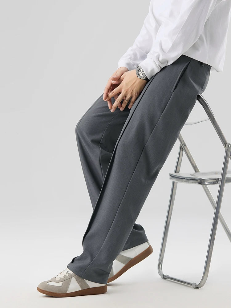Mark | Men's Pleated Straight Leg Trousers