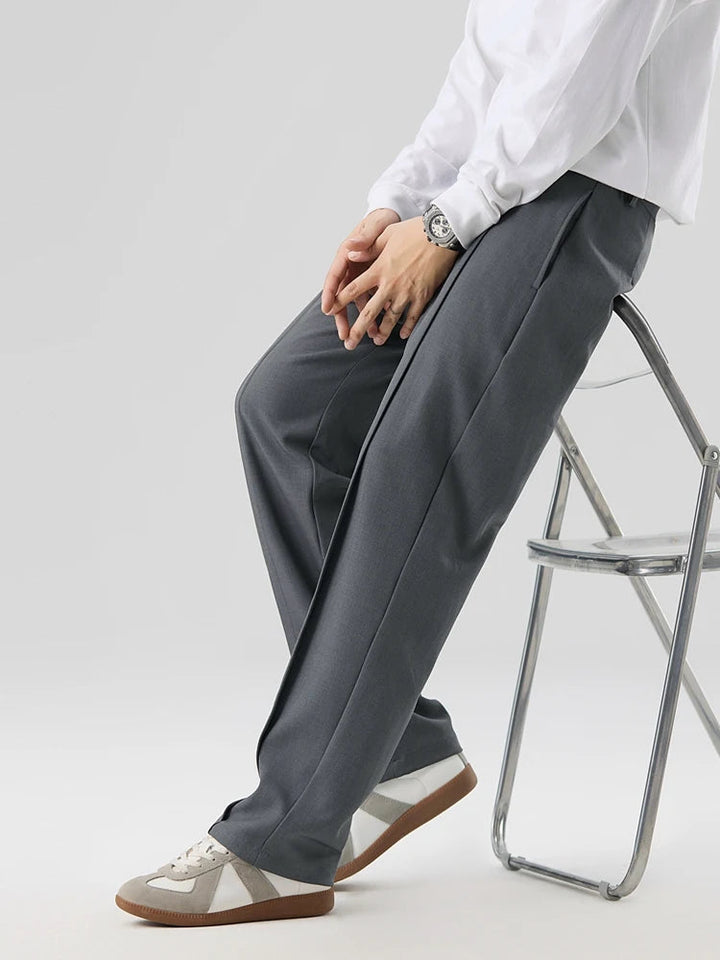 Mark | Men's Pleated Straight Leg Trousers