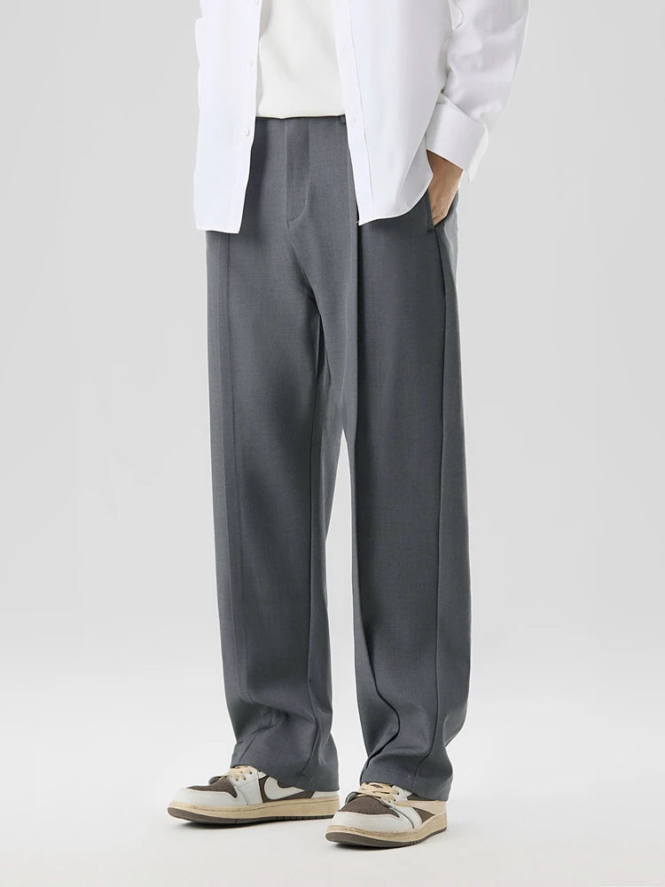 Mark | Men's Pleated Straight Leg Trousers