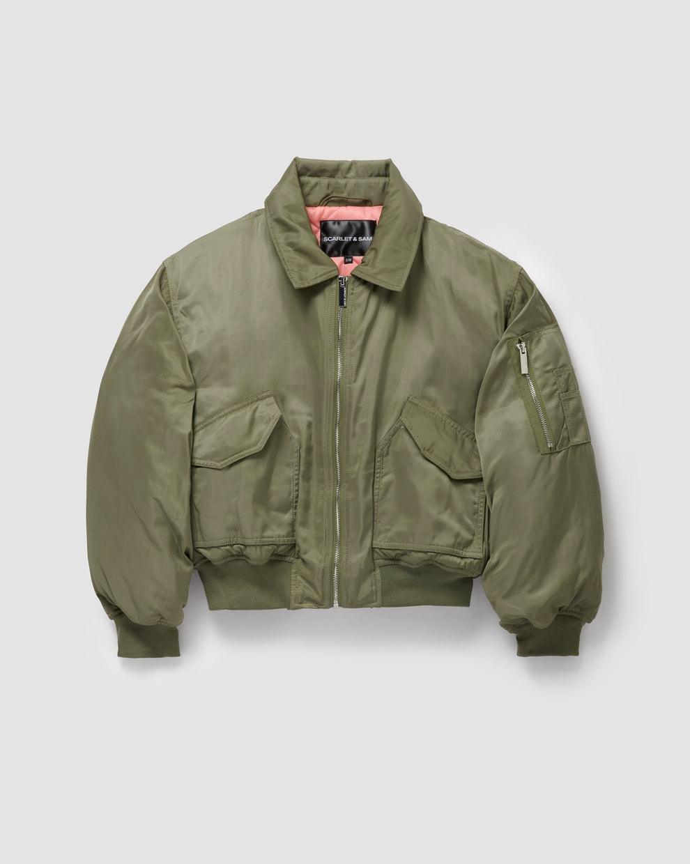 Megan | Women's Short Lined Bomber Jacket with Boxy Fit-Metro Lane Plaza