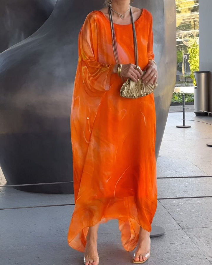 Melinda | Women's Long Sleeve Maxi Caftan Dress-Metro Lane Plaza