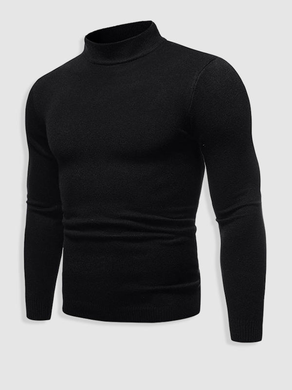 Schmal geschnittener Herren-Rollkragenpullover