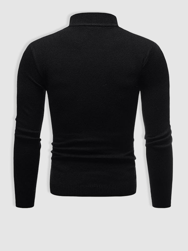 Schmal geschnittener Herren-Rollkragenpullover