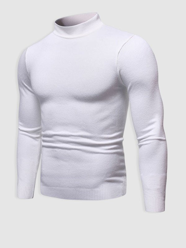 Schmal geschnittener Herren-Rollkragenpullover