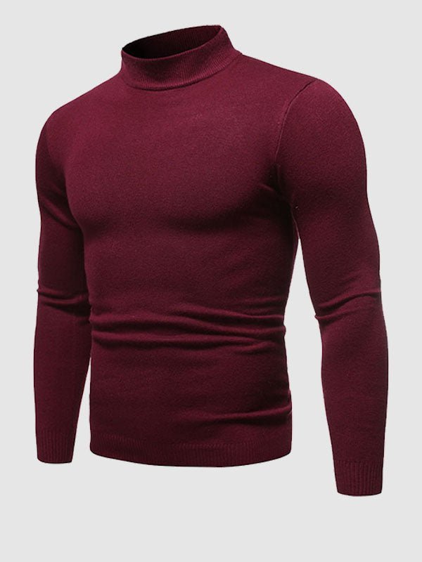 Schmal geschnittener Herren-Rollkragenpullover