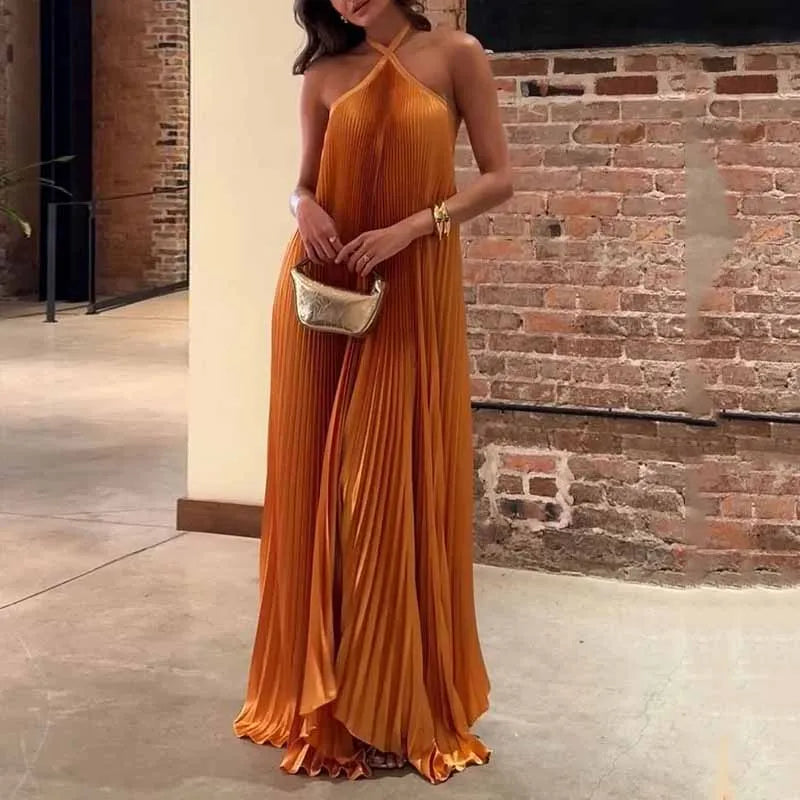 Meredith | Women's Sleeveless A-Line Maxi Dress Alternative-Metro Lane Plaza