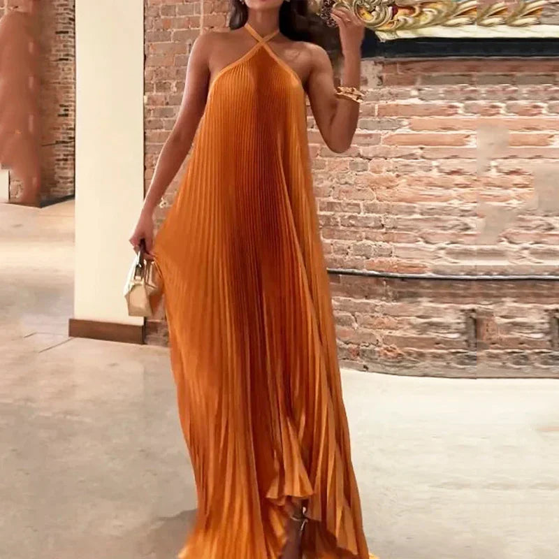 Meredith | Women's Sleeveless A-Line Maxi Dress Alternative-Metro Lane Plaza