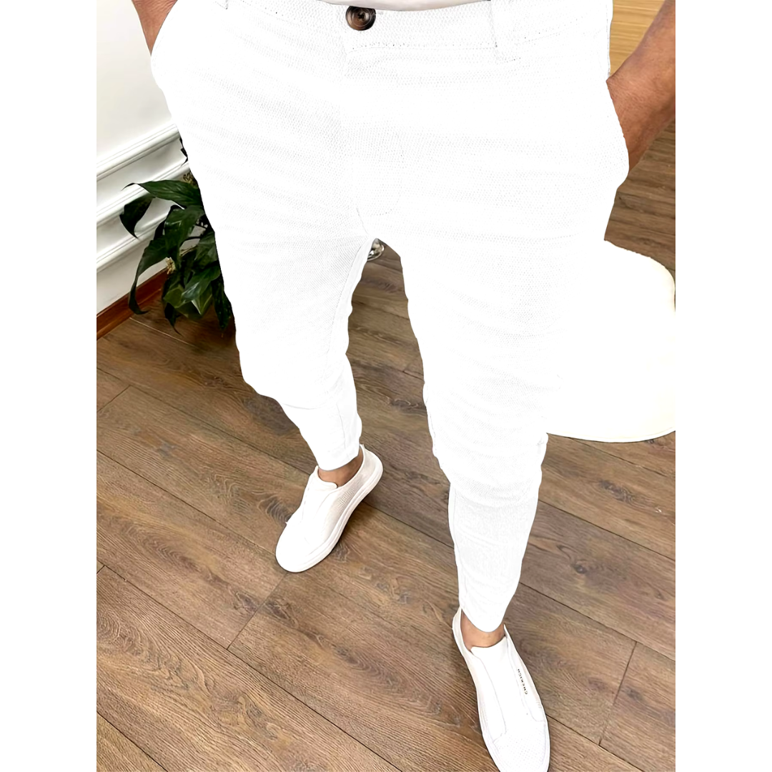 Michael | Men's Slim Fit Formal Trousers-Metro Lane Plaza