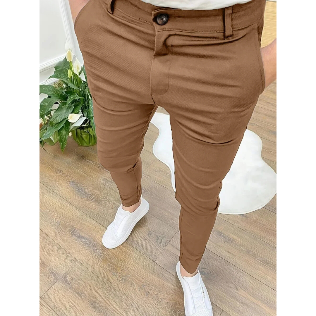 Michael | Men's Slim Fit Formal Trousers-Metro Lane Plaza