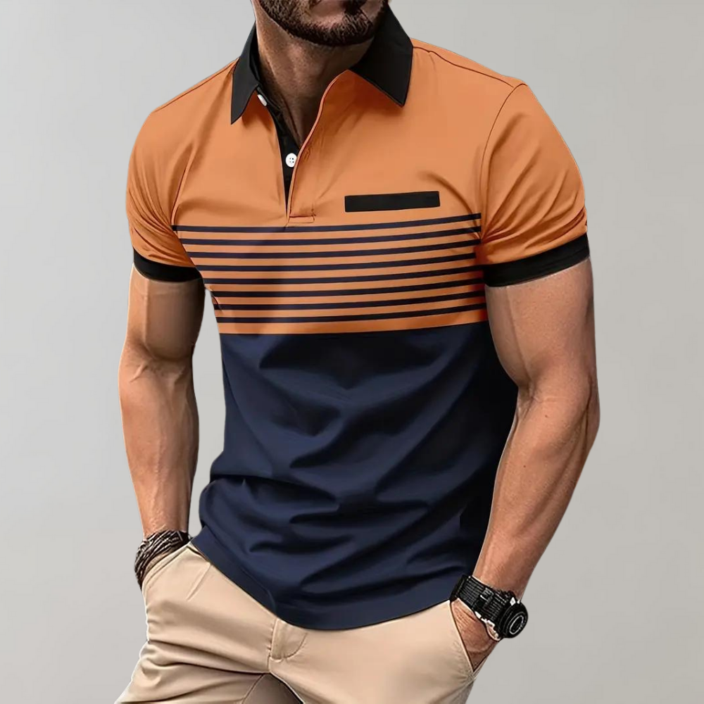 Men's Modern Soft Summer Polo Shirt-Metro Lane Plaza