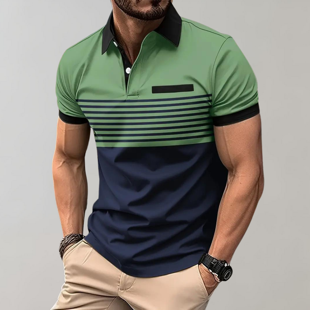 Men's Modern Soft Summer Polo Shirt-Metro Lane Plaza
