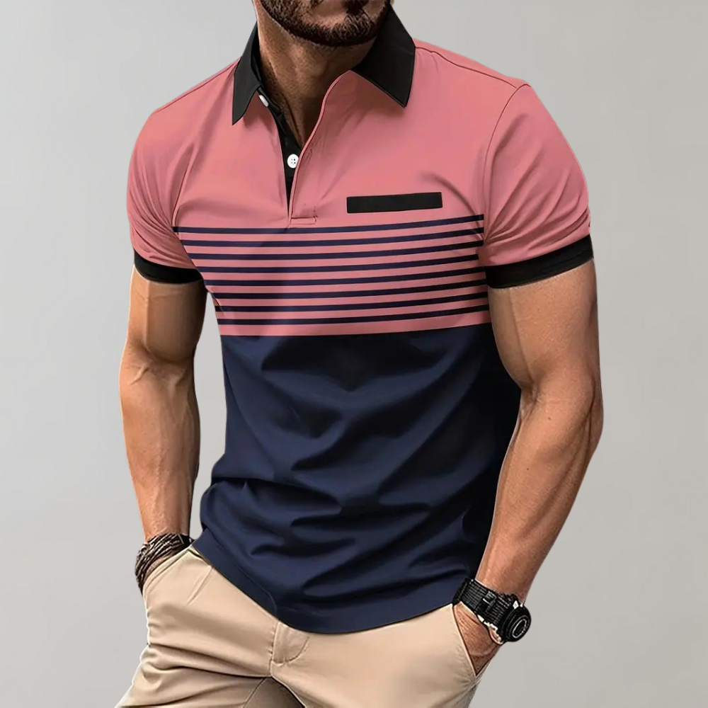 Men's Modern Soft Summer Polo Shirt-Metro Lane Plaza