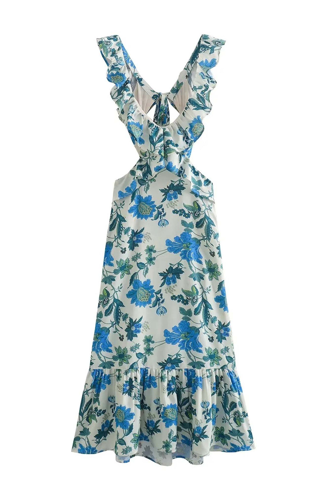 Molly | Women's Floral Sleeveless Maxi Dress-Metro Lane Plaza