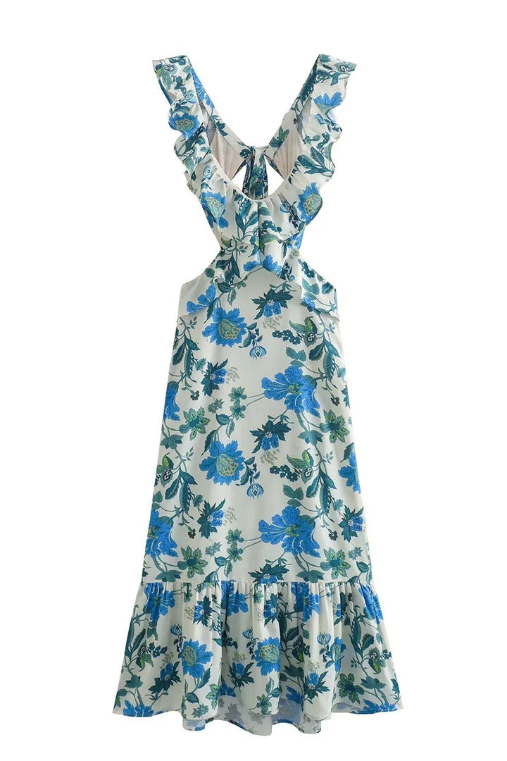 Molly | Women's Floral Sleeveless Maxi Dress-Metro Lane Plaza