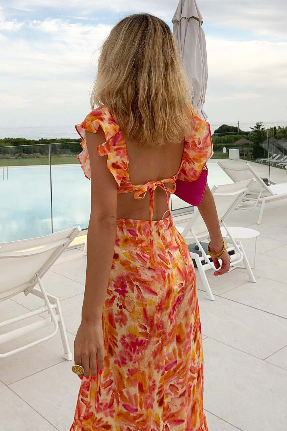 Molly | Women's Floral Sleeveless Maxi Dress-Metro Lane Plaza