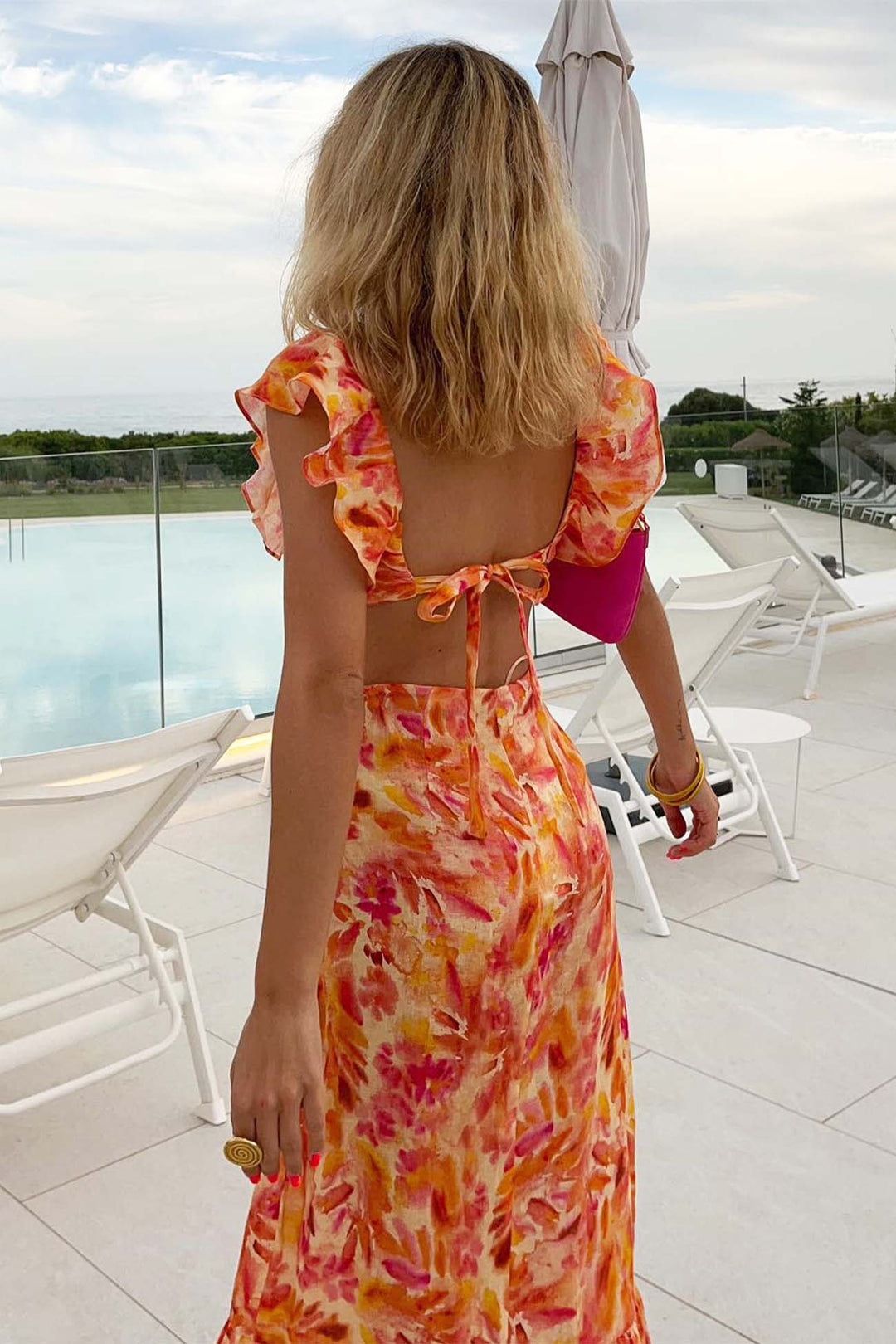 Molly | Women's Floral Sleeveless Maxi Dress-Metro Lane Plaza