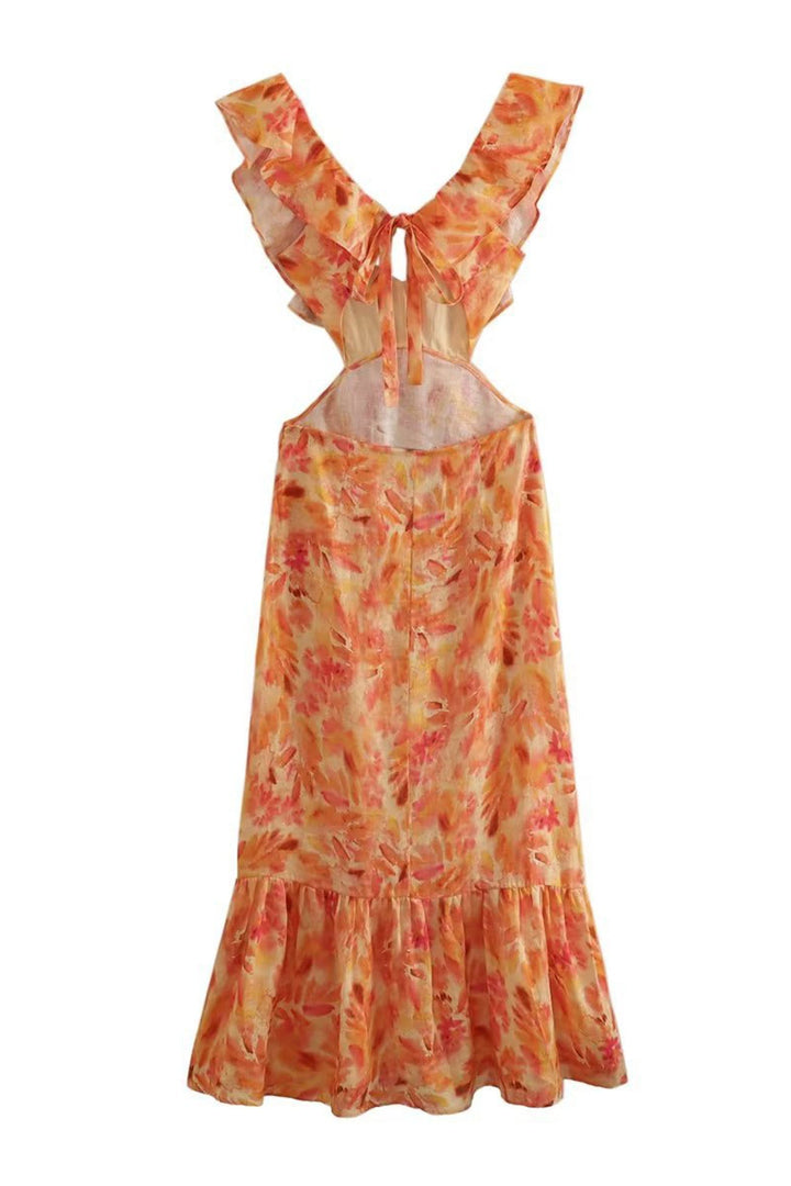 Molly | Women's Floral Sleeveless Maxi Dress-Metro Lane Plaza