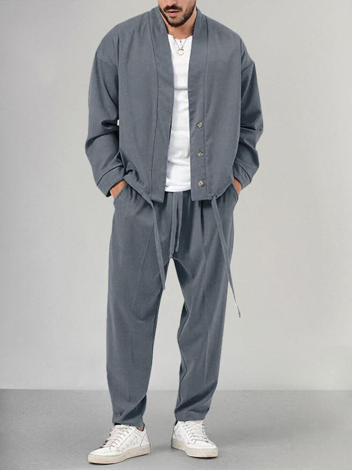 Morgan | Men's Relaxed Fit 2-Piece Casual Outfit Set-Metro Lane Plaza
