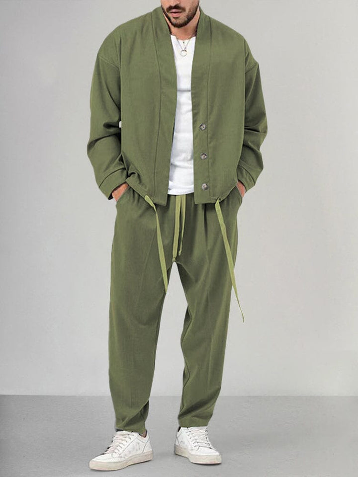 Morgan | Men's Relaxed Fit 2-Piece Casual Outfit Set-Metro Lane Plaza