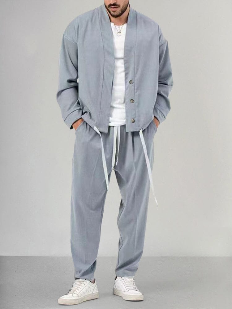 Morgan | Men's Relaxed Fit 2-Piece Casual Outfit Set-Metro Lane Plaza