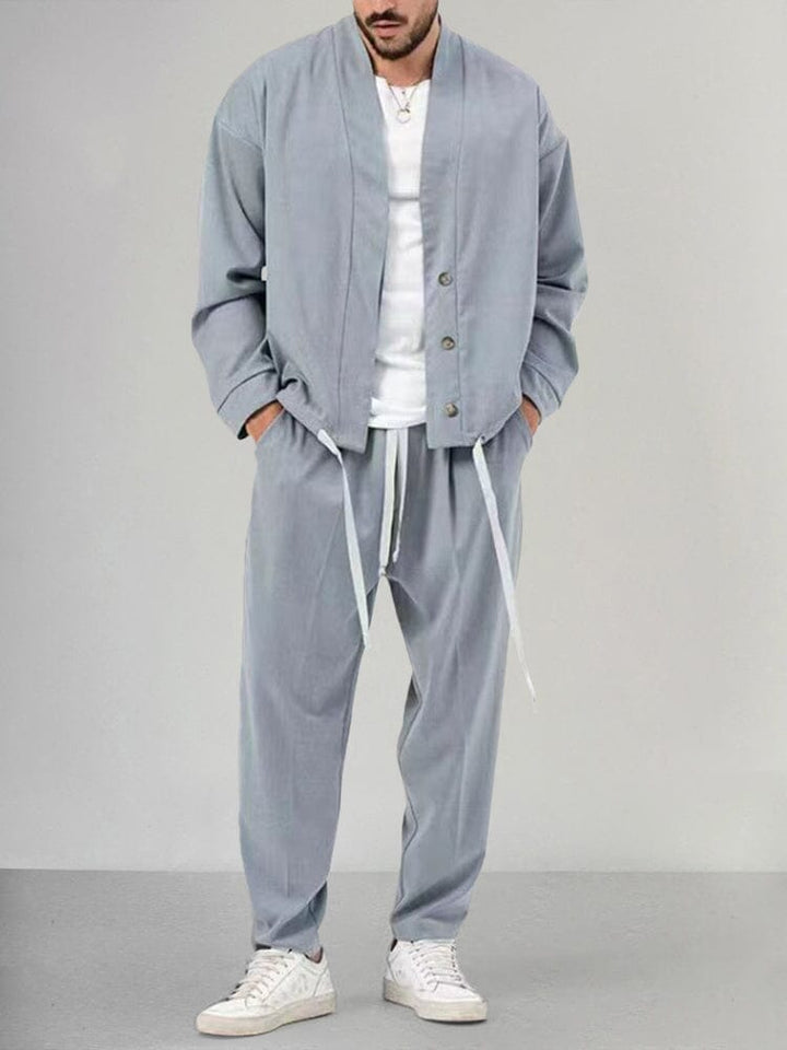 Morgan | Men's Relaxed Fit 2-Piece Casual Outfit Set-Metro Lane Plaza