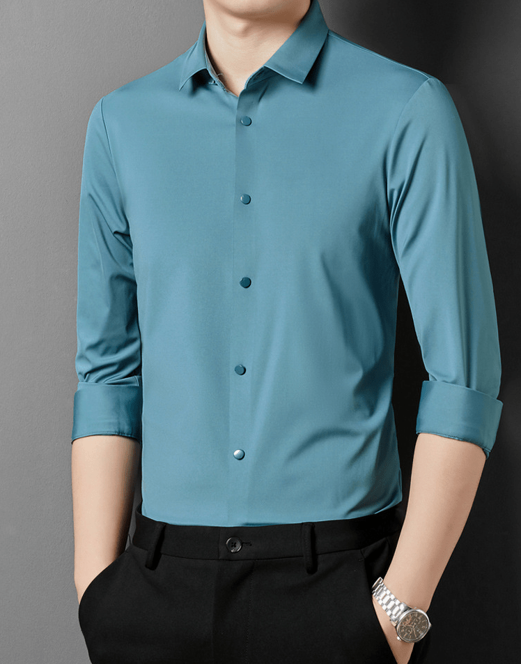 Alexander | Men's Wrinkle-Free Stretch Dress Shirt-Metro Lane Plaza