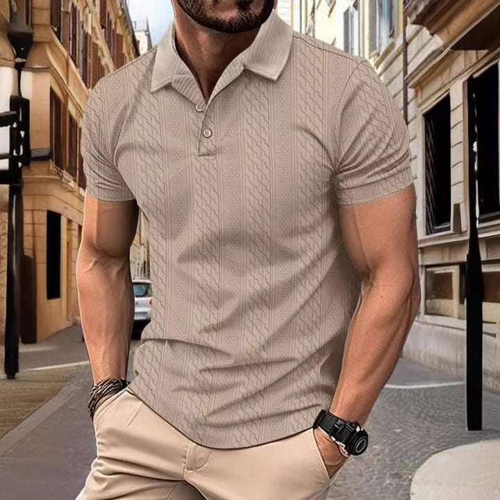 Andre | Men's Button Placket Polo Shirt-Metro Lane Plaza