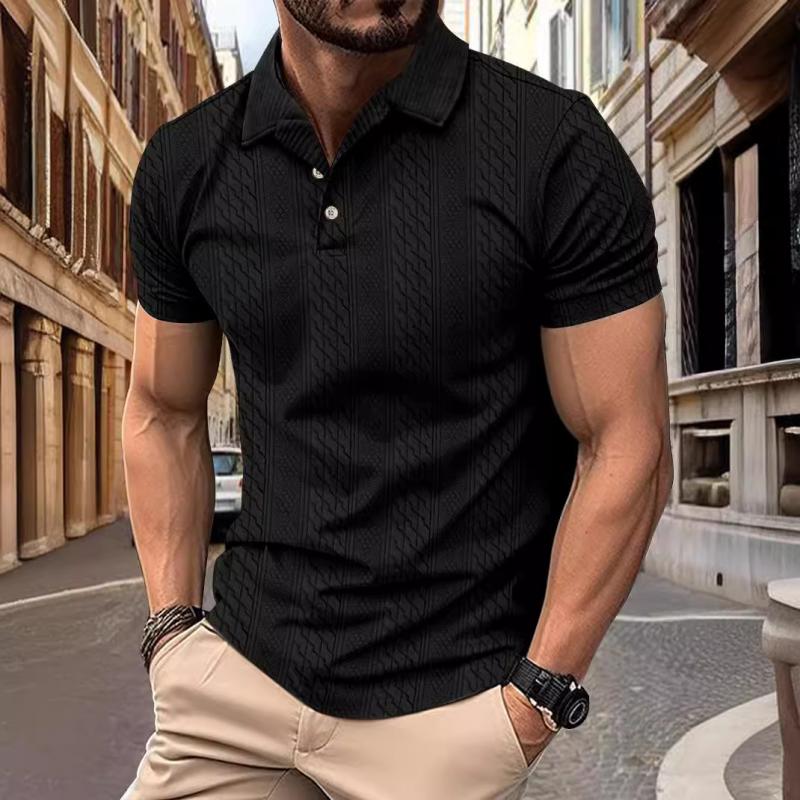 Andre | Men's Button Placket Polo Shirt-Metro Lane Plaza