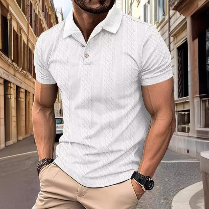 Andre | Men's Button Placket Polo Shirt-Metro Lane Plaza