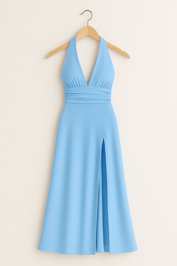 Anouk | Women's Halter Maxi Dress-Metro Lane Plaza