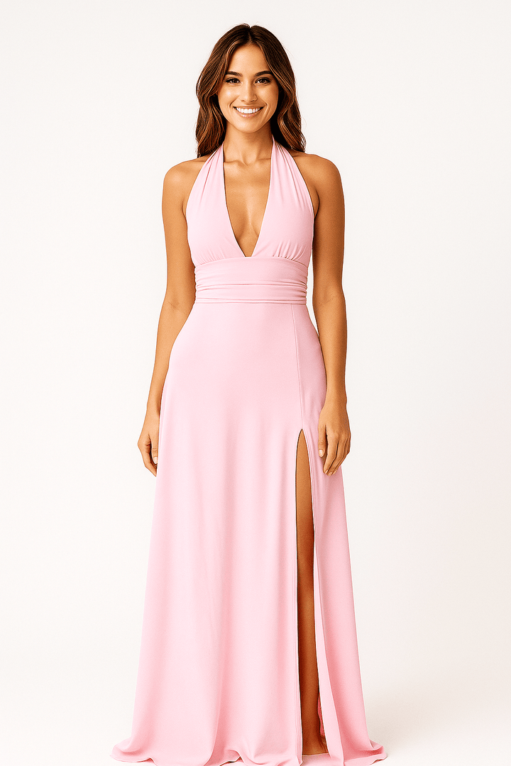Anouk | Women's Halter Maxi Dress-Metro Lane Plaza