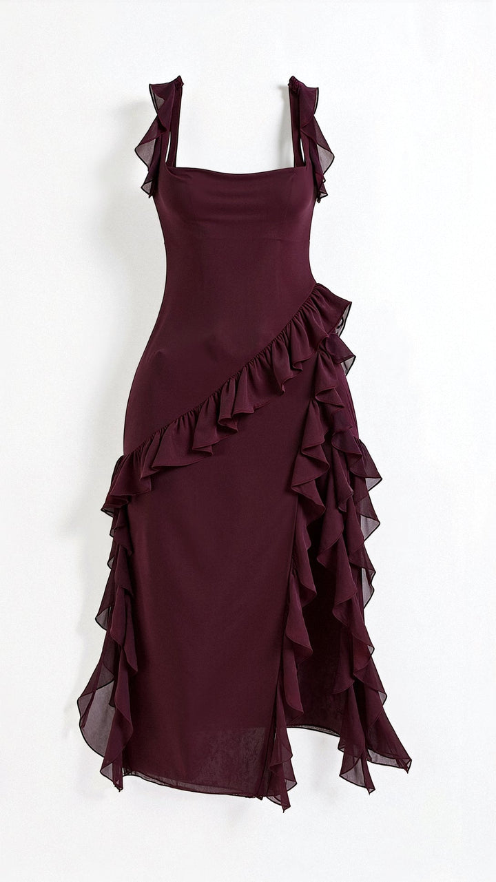 Avery | Women's Ruffle Maxi Dress-Metro Lane Plaza