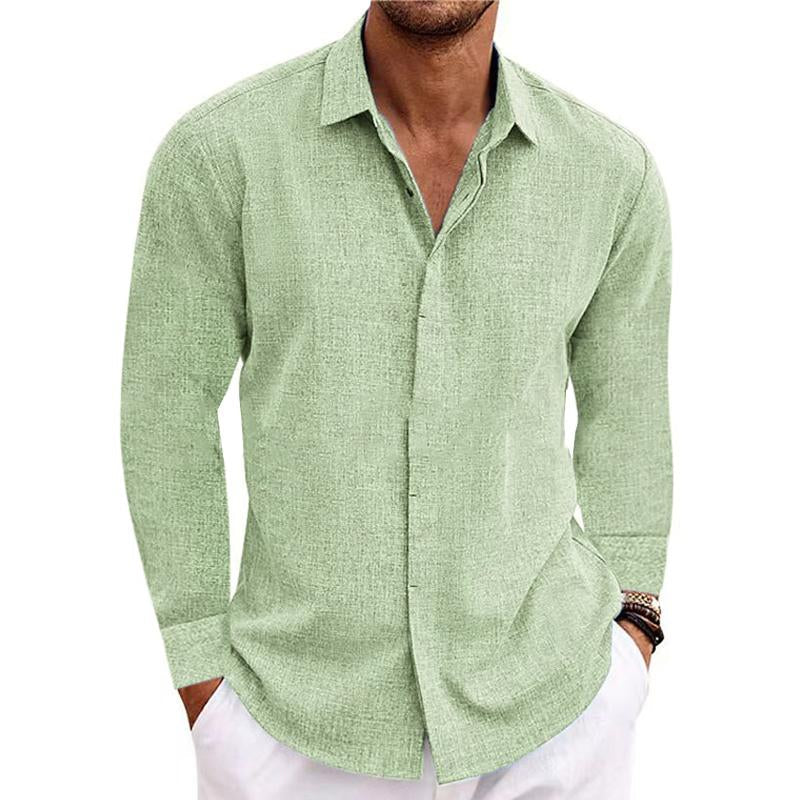 Dan | Men's Casual Long Sleeve Shirt-Metro Lane Plaza