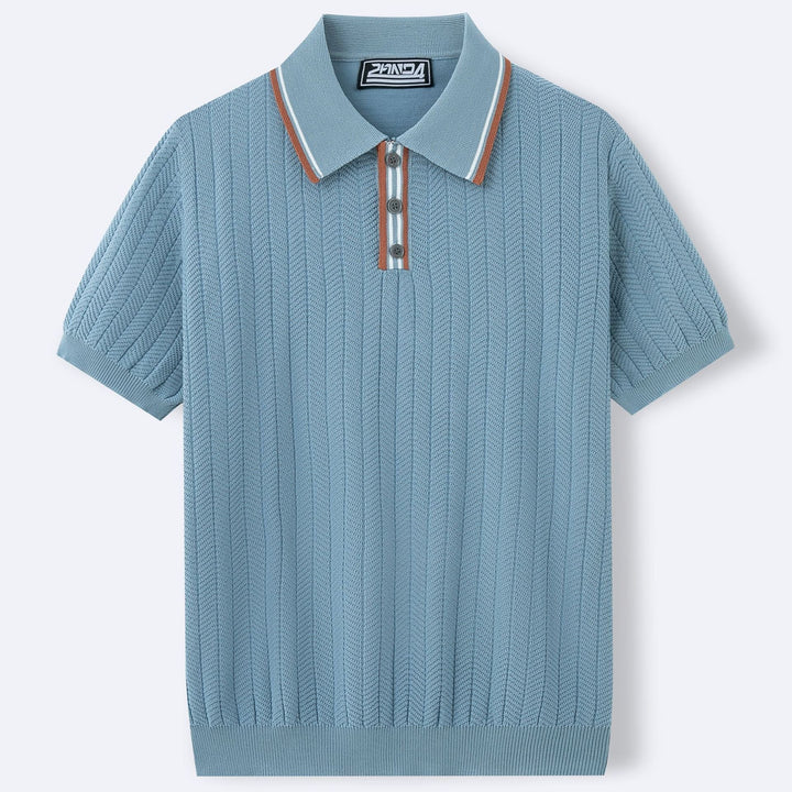 David | Men's Polo Shirt with Contrast Collar-Metro Lane Plaza