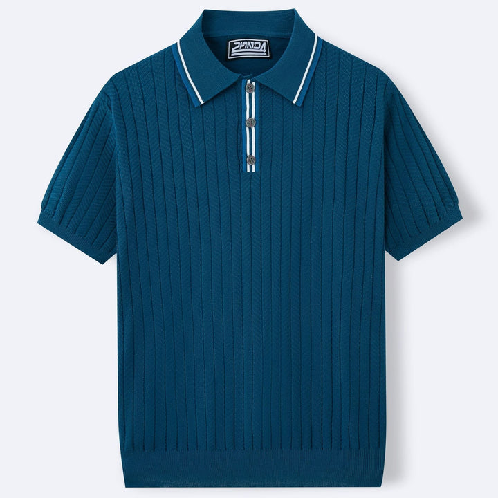 David | Men's Polo Shirt with Contrast Collar-Metro Lane Plaza