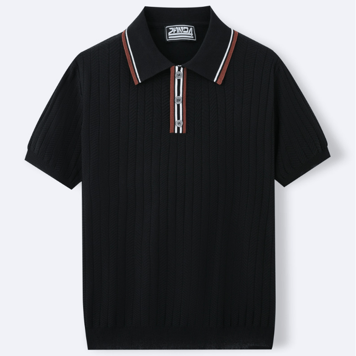 David | Men's Polo Shirt with Contrast Collar-Metro Lane Plaza