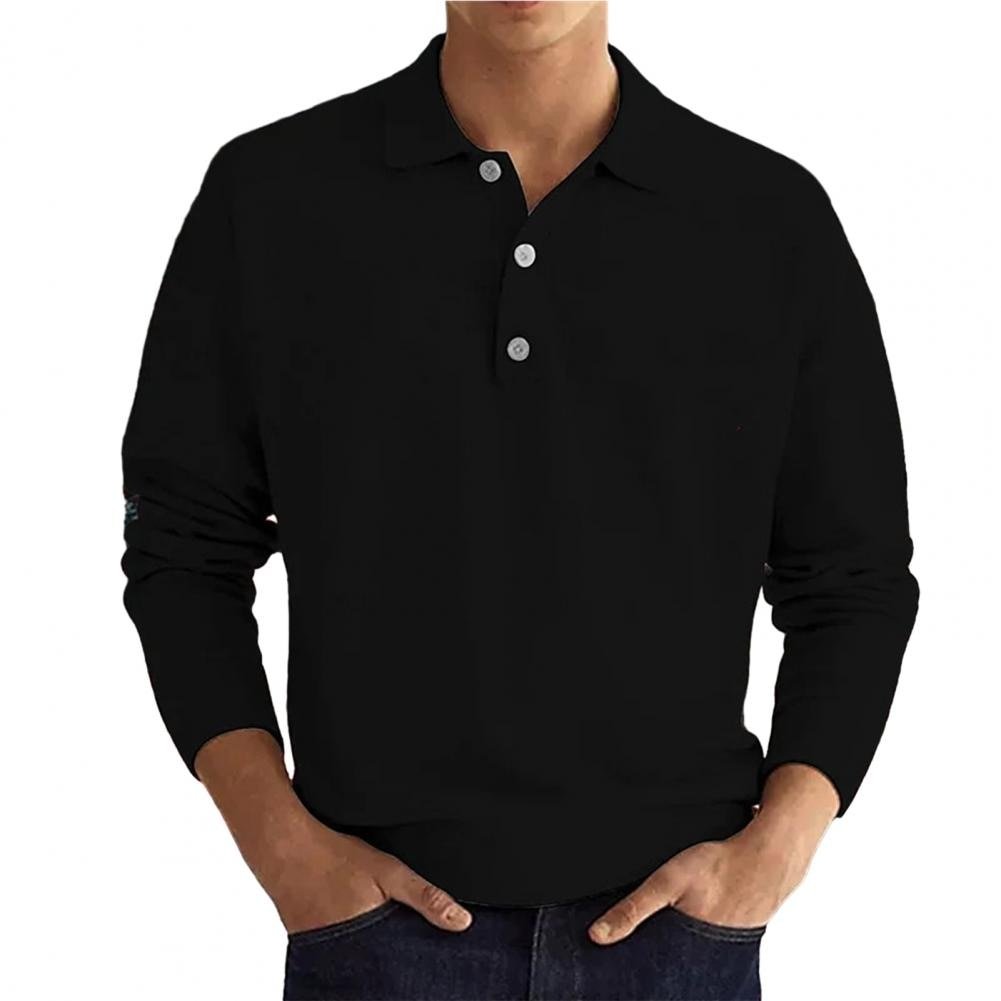 Elias | Men's Long Sleeve Polo Shirt-Metro Lane Plaza
