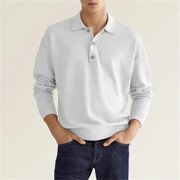 Elias | Men's Long Sleeve Polo Shirt-Metro Lane Plaza