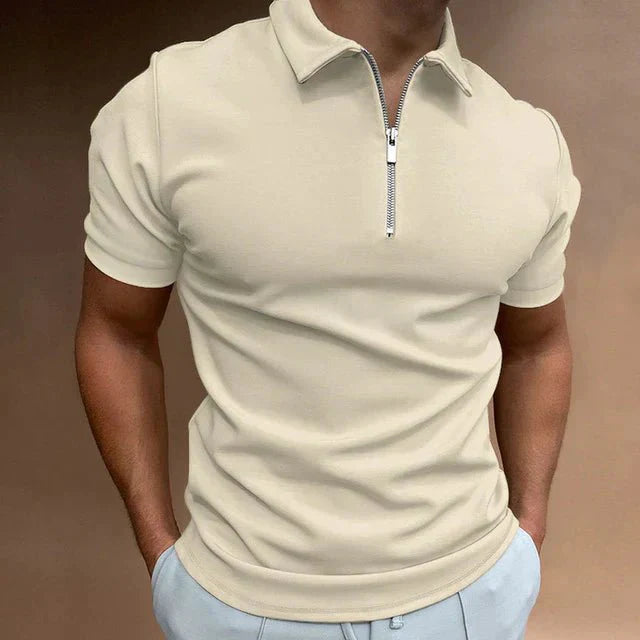 Emil | Men's Short Sleeve Polo with Zipper-Metro Lane Plaza